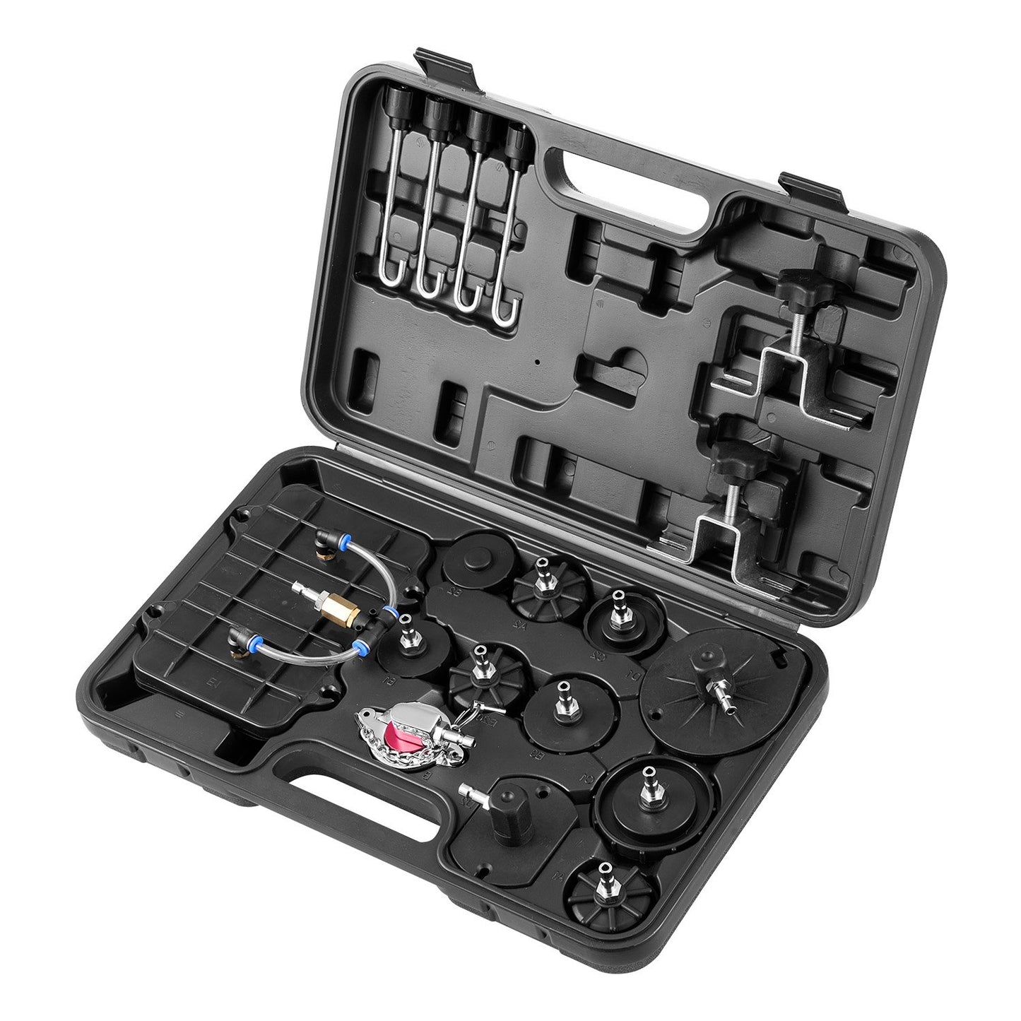 Brake Master Bleeder Kit, 12 Pcs, Professional Brake Bleeder Adapter Set with Complete Kit & Handle, Durable Brake Bleeder Adapter for Brake Fluid Filling Fit for Most New & Old Vehicles