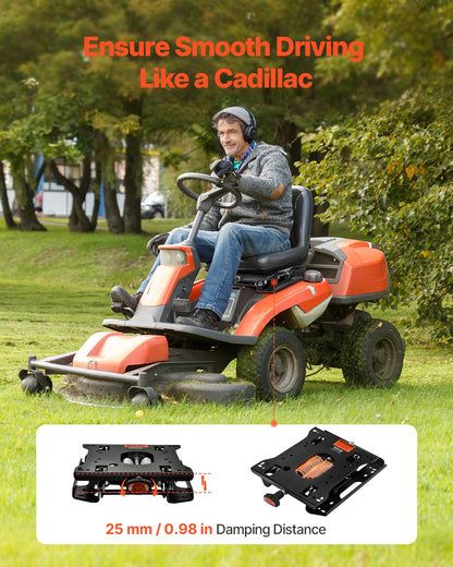 Seat Suspension Kit Without Seat Slider Track, Universal Air Ride Seat Suspension for Zero Turn Lawn Mower, Adjustable Tractor Seat Suspension ‎Kit Compatible with Forklift, Bulldozers Seat