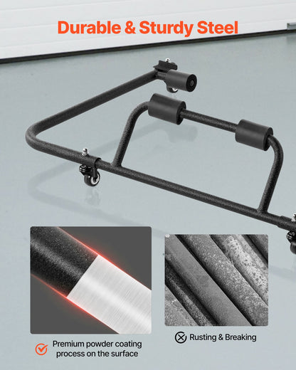 Hardtop Storage Cart, Moveable Sturdy Hard Top Cart, with 3-Adjustable Holes & Thickened Soft Padding, Hardtop Storage Rack with Powder Coating, Fit for Jeep Wrangler TJ, JK, JL