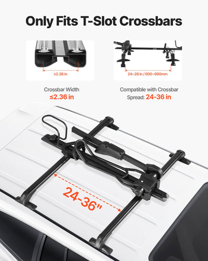 Roof Bike Rack, 15 kg Capacity, Foldable Upright Roof Mount Bicycle Rack with Locking Systems & Adjustable Arm for T-Slot Crossbars, Upright Rooftop Bike Rack 1 Bike Carrier for Car SUV, Black