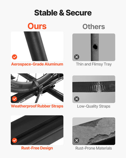 Roof Bike Rack, 15 kg Capacity, Foldable Upright Roof Mount Bicycle Rack with Locking Systems & Adjustable Arm for T-Slot Crossbars, Upright Rooftop Bike Rack 1 Bike Carrier for Car SUV, Black