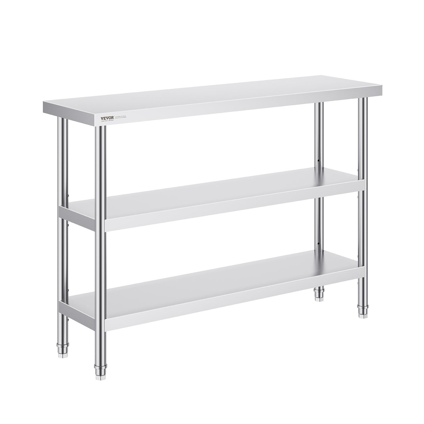 Stainless Steel Food Prep Table Commercial Kitchen Work Table 35.6x121.9 cm