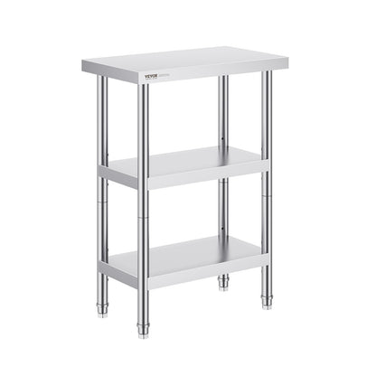 Stainless Steel Food Prep Table Commercial Kitchen Work Table 35.6x61 cm