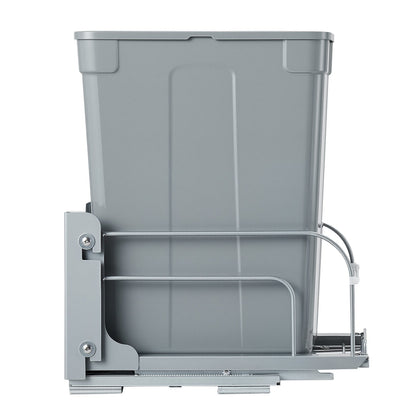 Ausziehbarer Abfalleimer für Küchenschränke, Müll- und Recyclingbehälter, Unterbau-Abfallbehälter mit robustem Metall-Schiebemechanismus mit Soft-Close-Funktion und Türset, für Spüle, unter der Arbeitsplatte