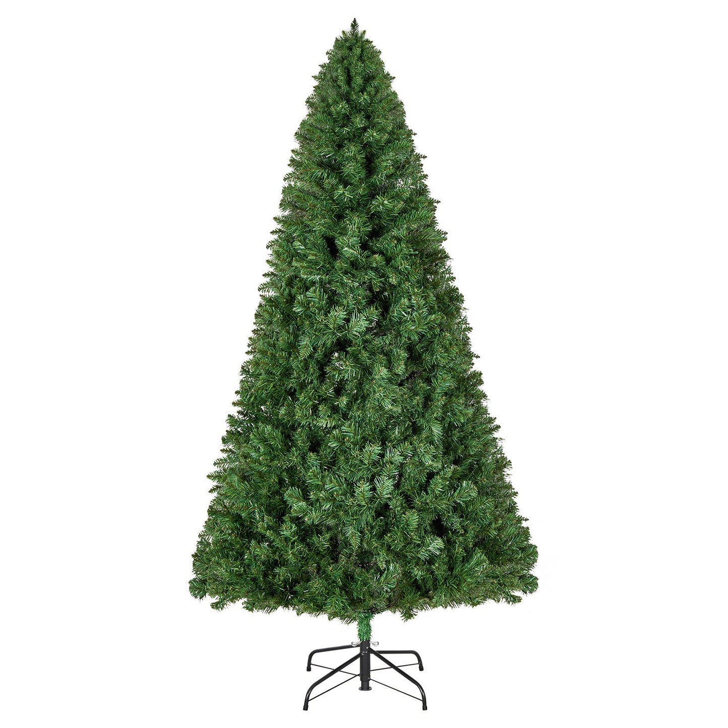 Christmas Tree, 2.2m Artificial Xmas Tree, Full Holiday Decor Trees with 1346 Branch Tips & Sturdy Metal Base for Home Party Office Decoration