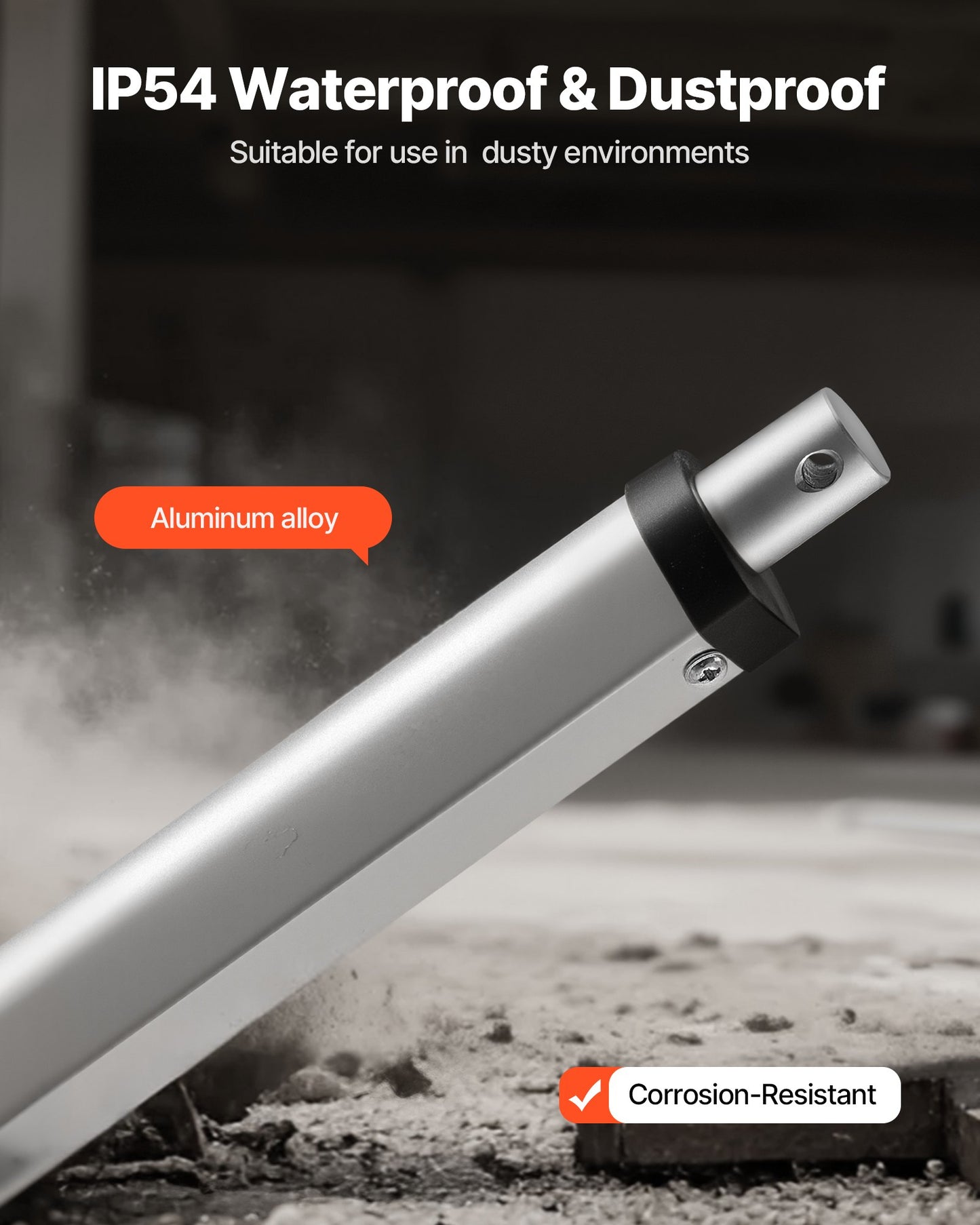 12V Linear Actuator, 250mm Stroke 15mm/s High-Speed 1000N Linear Motion Actuator - with IP54 Protection & Mounting Bracket for Lift Desk, Recliner Chairs, Window Door Opener