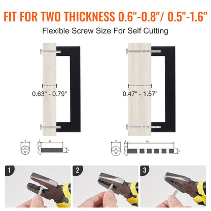 30 Pack Cabinet Pulls, 5.03in / 128mm Center to Center Slim Square Kitchen Cabinet Drawer, Stainless Steel Modern Kitchen Cupboard Door Handles for Kitchen Bathroom Bar Hardware Matte Black