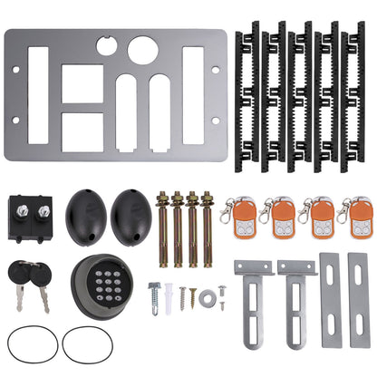 Sliding Gate Opener, 1800 KG 5 m, Automatic Sliding Gate with 4 Remote Controllers & APP Control, Electric Rolling Driveway Slide Gate Motor, Complete Gate Operator Hardware Security System Kit