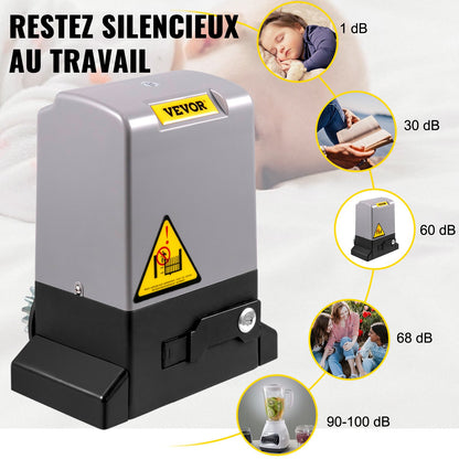 Sliding Gate Opener, 1800 KG 7 m, Automatic Sliding Gate with 4 Remote Controllers & APP Control, Electric Rolling Driveway Slide Gate Motor, Complete Gate Operator Hardware Security System Kit