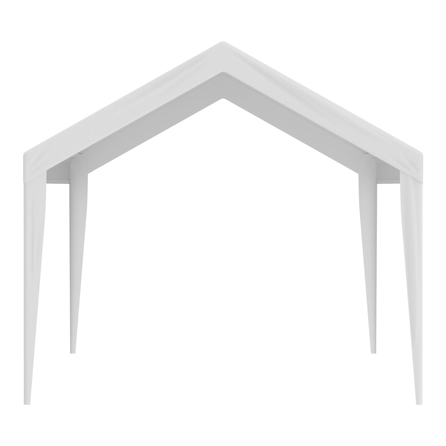 Carport Replacement Canopy Cover 6100 x 3040 mm, Garage Top Tent Shelter Tarp Heavy-Duty Waterproof & UV Protected, Easy Installation with Ball Bungees,White (Only Top Cover, Frame Not Include)