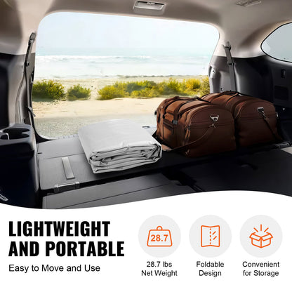 Carport Replacement Canopy Cover Top + Side Wall 6000 x 3000 mm, Garage Tent Shelter Tarp Heavy-Duty Waterproof & UV Protected, Easy Installation with Ball Bungees,White (Frame Not Included)