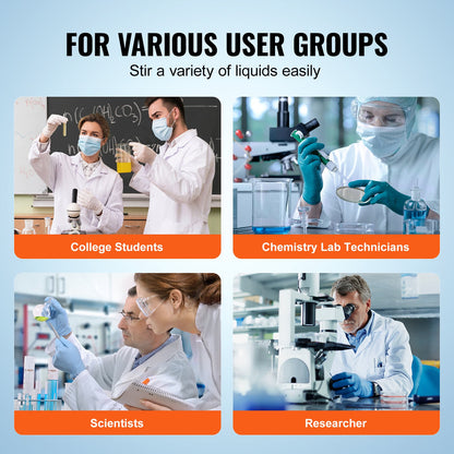 Magnetic Stirrer, 0-1500 RPM Stir Plate with Adjustable Speed Knob, 21L Plate Stirrer Kit, Stir Bar Included