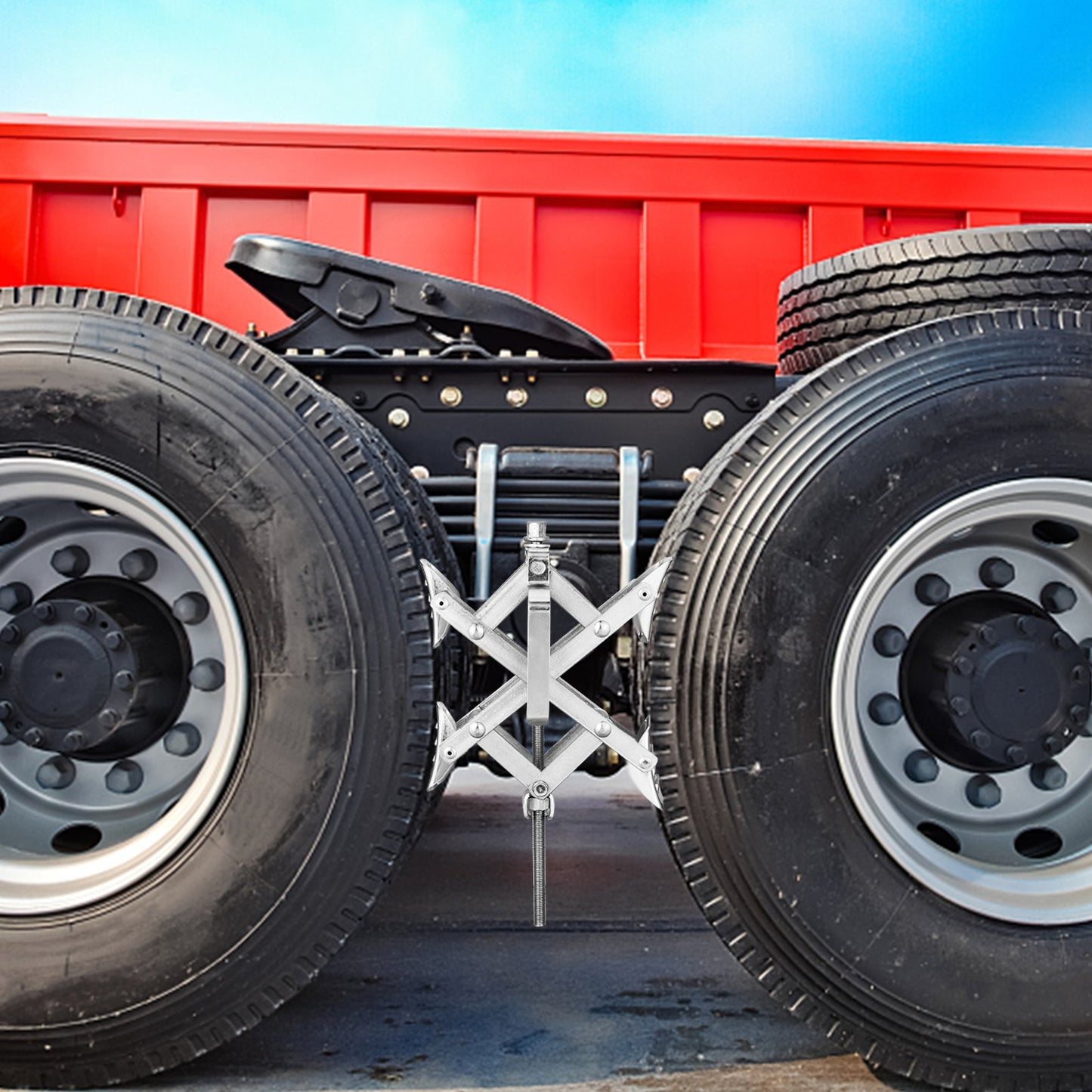 Camper Wheel Chock Stabilizer, X-shaped RV Stabilizer Wheel Chock, Fit for 1.5" to 10" Tire Space, 2 Sets of Wheel Chocks with Ratchet Wrench and Storage Bag for Campers Travel Trailers Trucks