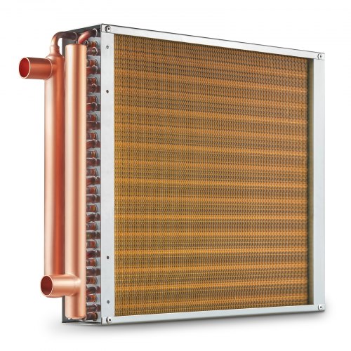 16"x 16"/40.6 x 40.6 cm Heat Exchanger Water to Air 3-Row 3/8"/ 1 cm Copper Ports 193 Fins