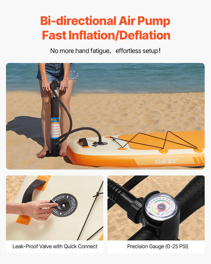 Inflatable Stand Up Paddle Board, 3.23m x 84cm x 15cm Wide Ultra-Light SUP Paddleboard, All Accessories Included, Pump, Paddle, Fin, Backpack, Ankle Leash, Strap, Non-slip Deck for Youth, Adults