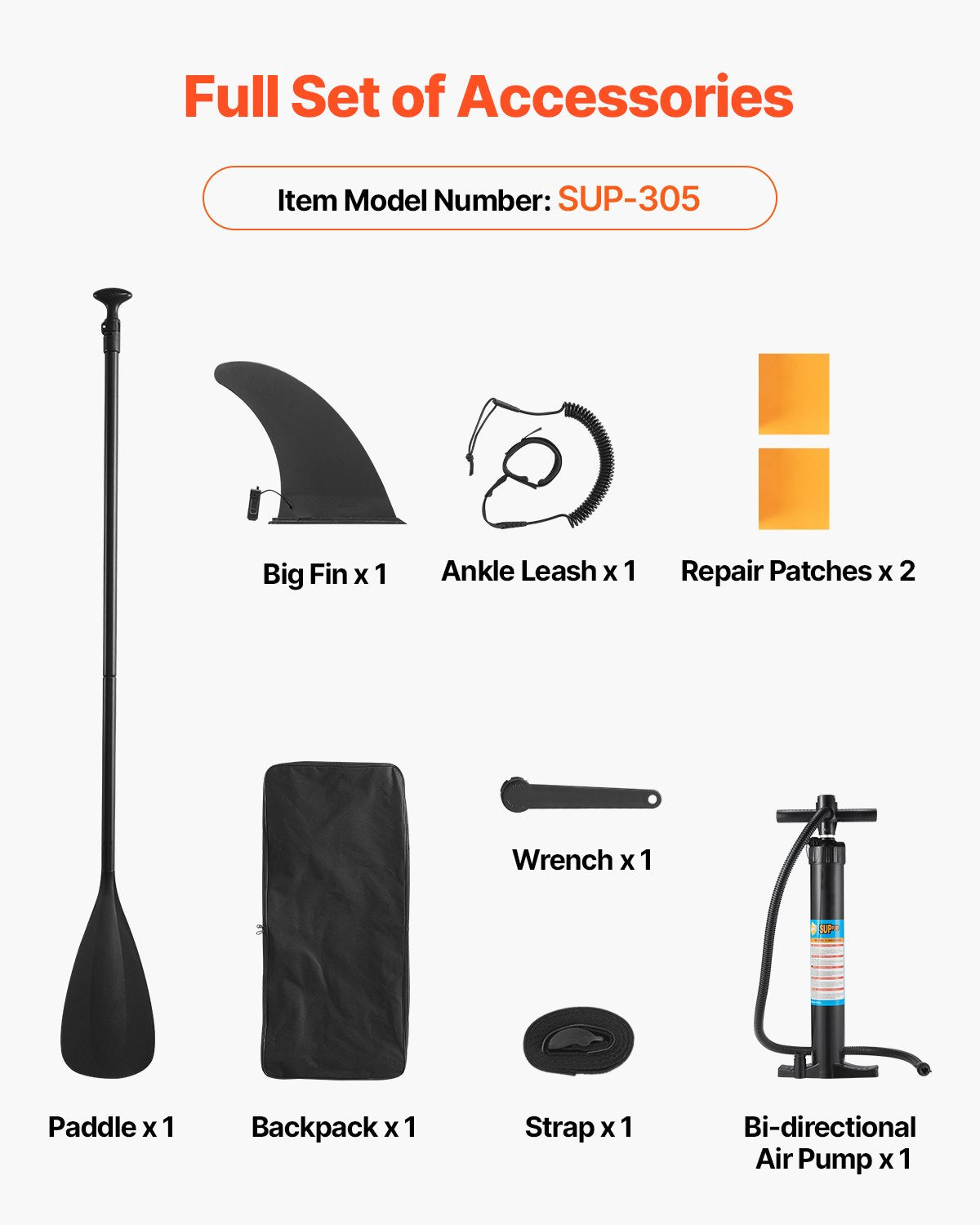 Inflatable Stand Up Paddle Board, 3.05m x 84cm x 15cm Wide Ultra-Light SUP Paddleboard, All Accessories Included, Pump, Paddle, Fin, Backpack, Ankle Leash, Strap, Non-slip Deck for Youth, Adults