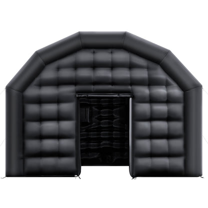 Inflatable Nightclub, 5.4 x 5 x 4.2 m Inflatable Party Tent with 680W Blower & Sandbag, Ventilated Blow up Night Club with 2 Windows, Air Cube House for Event Birthday Wedding Party
