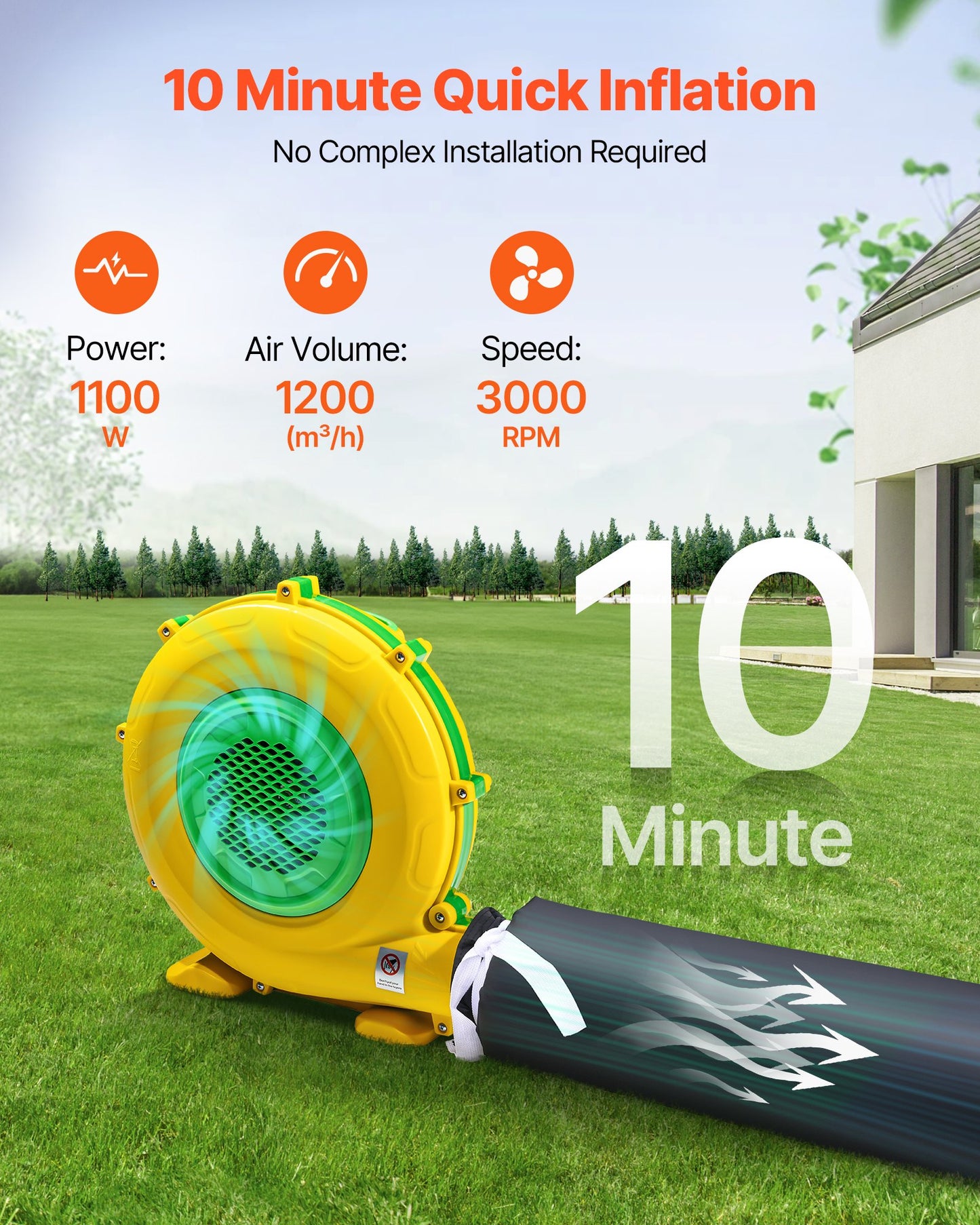 Aufblasbarer Nachtclub, 9 x 6 x 4 m großes Partyzelt mit 1100-W-Gebläse und Sandsack, belüfteter aufblasbarer Nachtclub mit 2 Fenstern, aufblasbares Kubushaus für Veranstaltungen wie Geburtstage, Hochzeiten und Partys