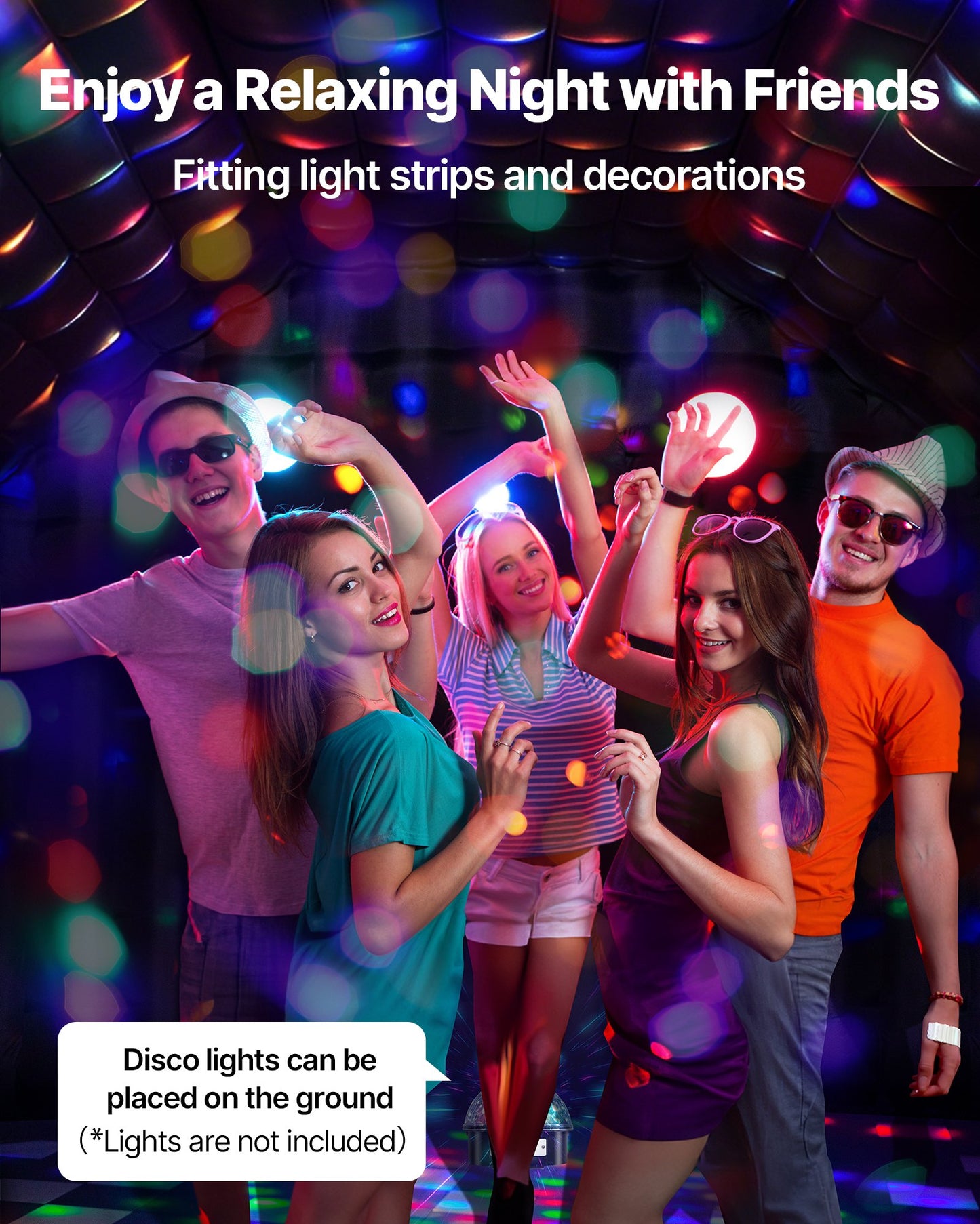 Aufblasbarer Nachtclub, 9 x 6 x 4 m großes Partyzelt mit 1100-W-Gebläse und Sandsack, belüfteter aufblasbarer Nachtclub mit 2 Fenstern, aufblasbares Kubushaus für Veranstaltungen wie Geburtstage, Hochzeiten und Partys