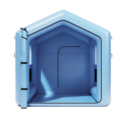 Inflatable Paint Booth, 3 x 2.5 x 2.5 m, Inflatable Spray Booth with 550W Powerful Blower and Air Filter System, Triangular Roof, for Painting Bicycle, Motorcycle, Automotive Sheet Metal