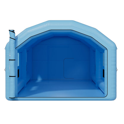 Inflatable Paint Booth, 10 x 6 x 4 m, Inflatable Spray Booth with 950W and 1100W Blowers and Air Filter System, Round Roof, for Painting Car, Truck, Furniture, and Automotive Sheet Metal