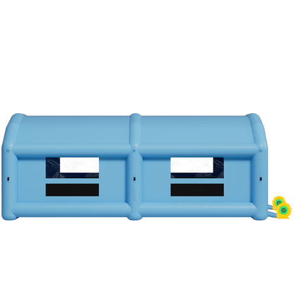 Inflatable Paint Booth, 10 x 6 x 4 m, Inflatable Spray Booth with 950W and 1100W Blowers and Air Filter System, Round Roof, for Painting Car, Truck, Furniture, and Automotive Sheet Metal