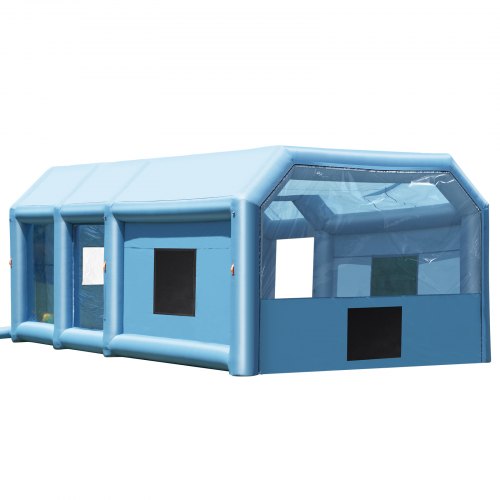 Inflatable Paint Booth, 23 x 13.1 x 9 ft/7 x 4 x 2.7 m Inflatable Spray Booth, with 750W+480W Powerful Blowers and Air Filter System, Portable Car Paint Booth for Small Truck, Large Motorcycle, Midsize SUV