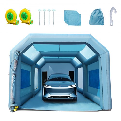 Inflatable Spray Booth Car Paint Tent 792 cm x 457 cm x 335 cm Filter System 2 Blowers
