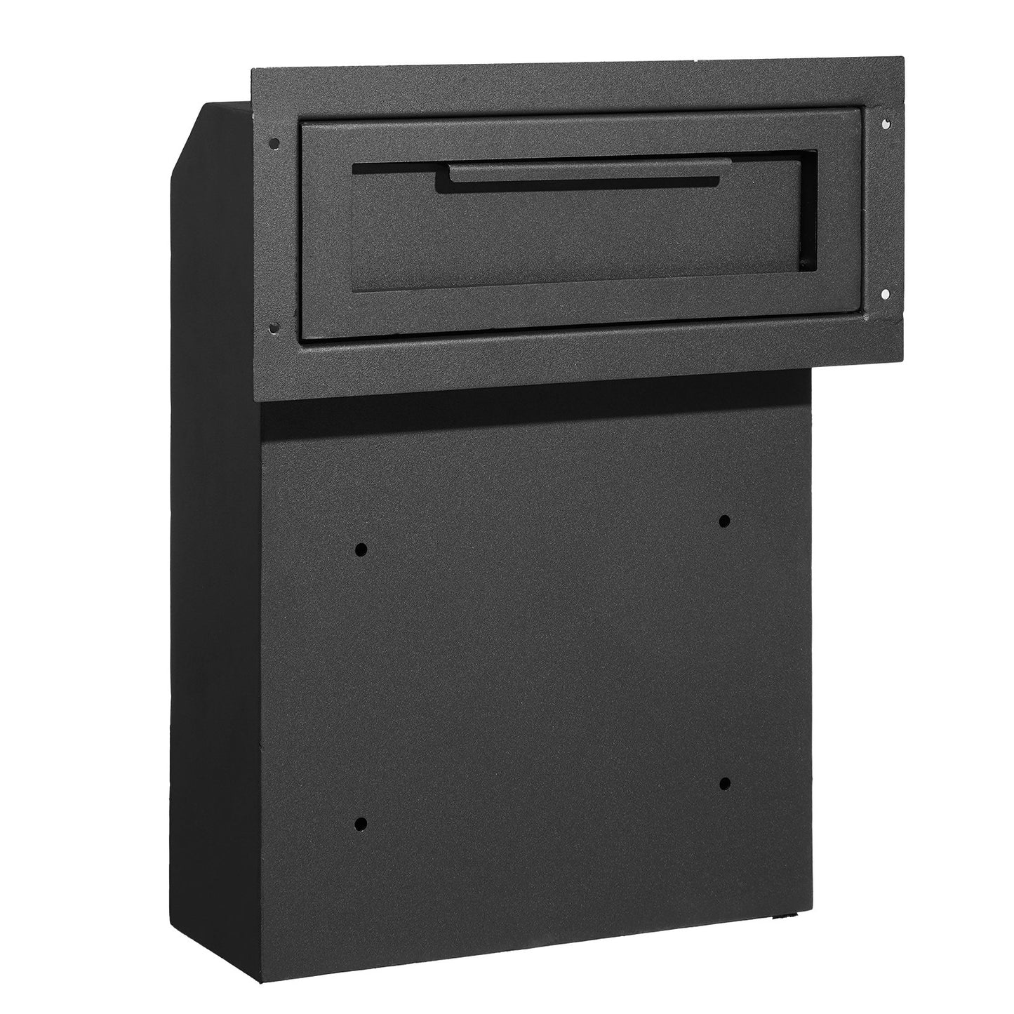 Through The Door Key Drop Box 30.5x15.2x40.6 cm Mailbox with 4.6cm 30.5cm Key Lock Black