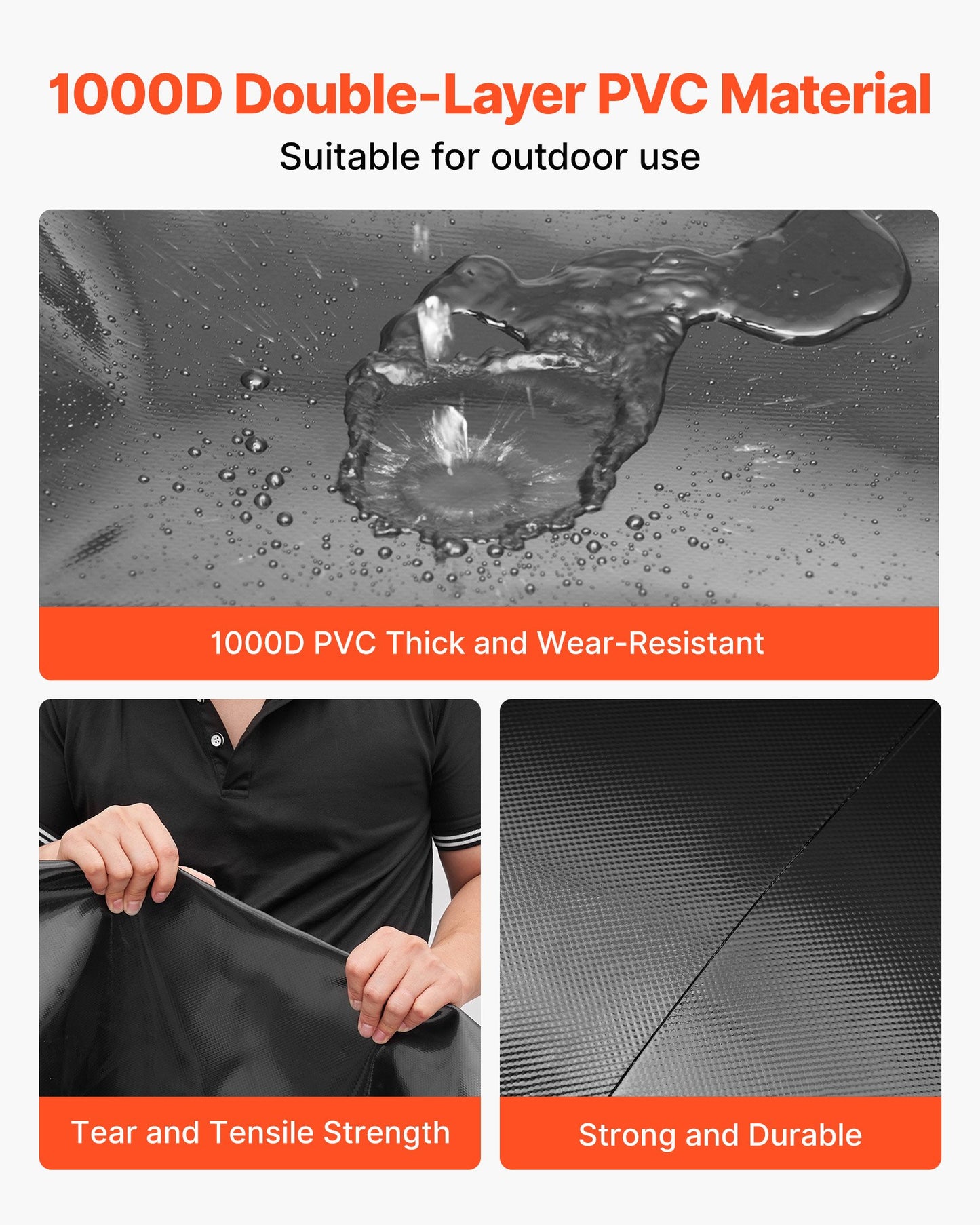 Water Storage Bladder, 330L Water Storage Container Tank, 1000D PVC Large Capacity Soft Bag Bladder, Collapsible Portable for Garden Irrigation, Camping, RVs, Emergency Use - Black