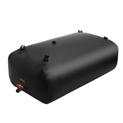 Water Storage Bladder, 540L Water Storage Container Tank, 1000D PVC Large Capacity Soft Bag Bladder, Collapsible Portable for Garden Irrigation, Camping, RV, Emergency Use - Black