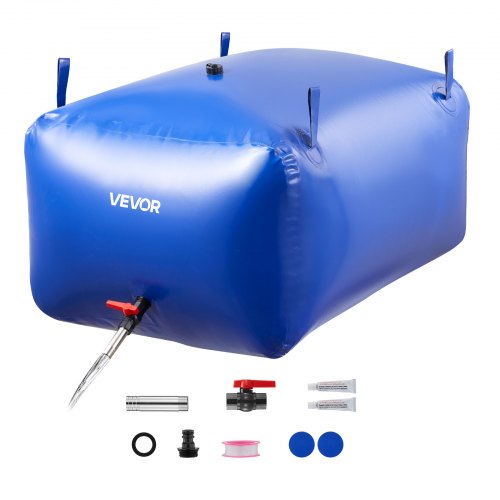 Water Storage Bladder 400L Large Capacity Water Bag, Portable & Collapsible Soft Waters Container, Leakproof & Tear-Resistant PVC Emergency Waters Storage Tank for RV Truck & Outdoor Use