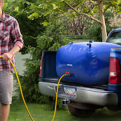 Water Storage Bladder, 400L Water Storage Container Tank, 1000D PVC Large Capacity Soft Bag Bladder, Foldable Portable for Garden Irrigation, Camping, RV, Fire Prevention - Blue