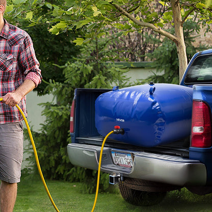 Water Storage Bladder, 540L Water Storage Container Tank, 1000D PVC Large Capacity Soft Bag Bladder, Foldable Portable for Garden Irrigation, Camping, RV, Fire Prevention - Blue