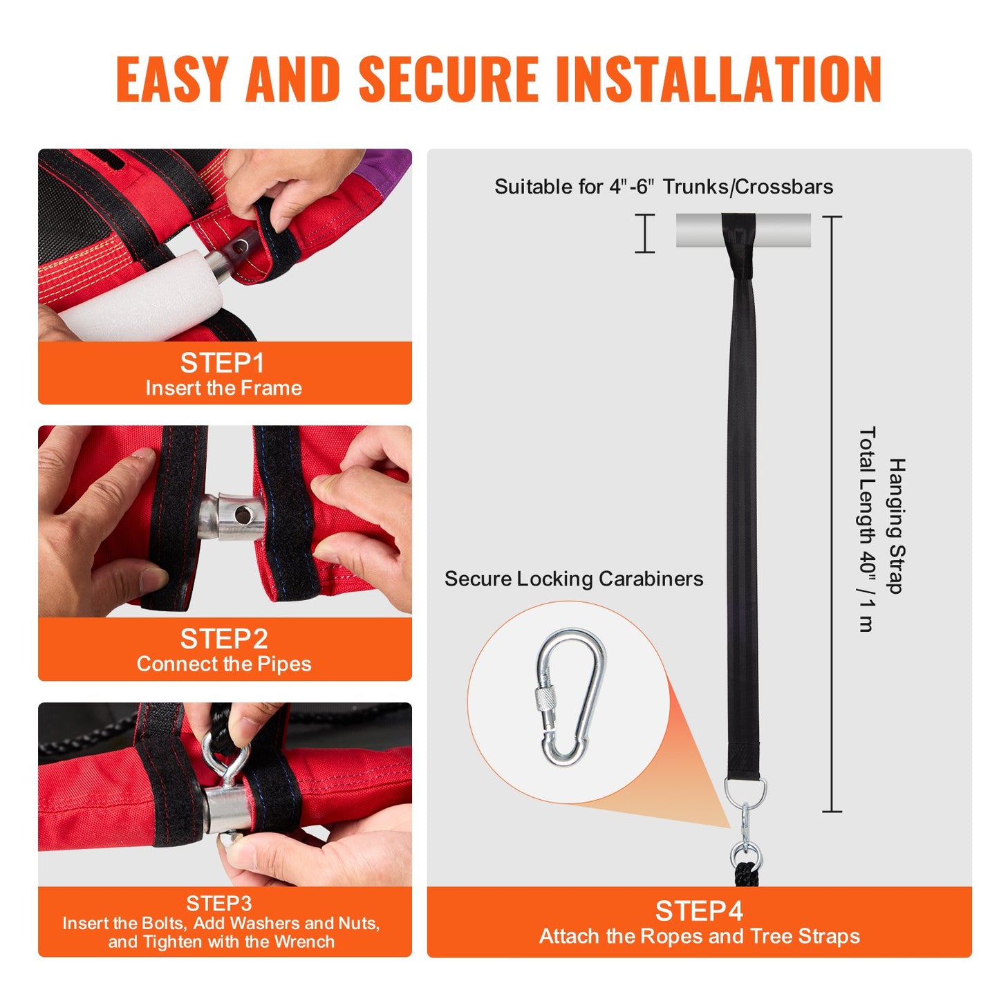 Tree Swing, 40 Inch Saucer Swing, 750lbs Weight Capacity, 900D Oxford Fabric Swing Seat with 2 Tree Hanging Straps and Adjustable Multi-Strand Ropes, Round Swing for Kids Outdoor, Multicolor