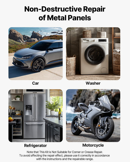 Dent Puller Kit, 61 PCS Paintless Dent Removal Kit with Golden Lifter, Slide Hammer T-Bar, Glue Gun, Auto Body Hail Damage Repair Remover Tools for Car Refrigerator Large Small Door Ding Repair