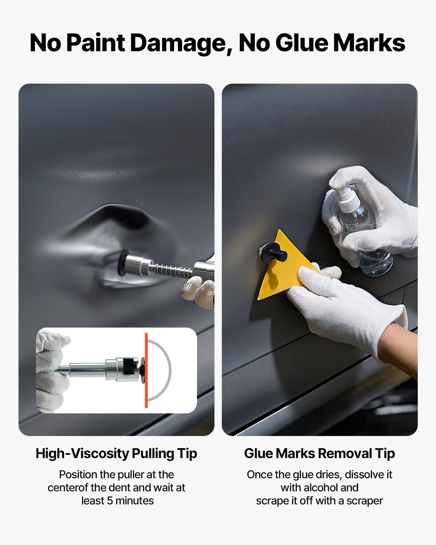 Dent Puller Kit, 100 PCS Paintless Dent Removal Kit with Golden Lifter, Bridge Puller, Slide Hammer T-Bar, Glue Gun, Auto Body Hail Damage Remover Tools for Car Refrigerator Door Ding Repair