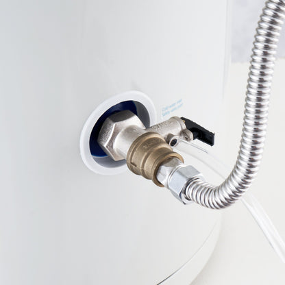 Elektrischer Durchlauferhitzer, 10-Gallonen-Tank, 1,6-kW-Durchlauferhitzer mit LED-Anzeige, Drehknopfsteuerung, IPX4 wasserdicht, seitlicher Anschluss, für Dusche und Bad