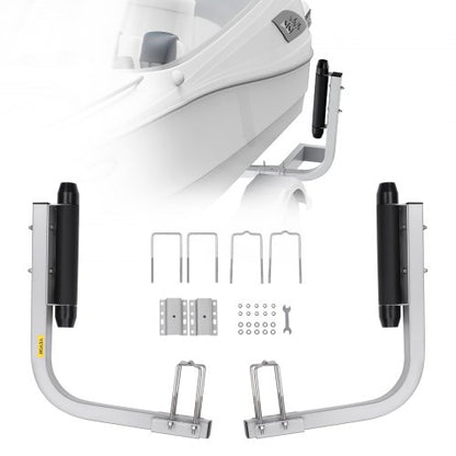 Boat Trailer Guide, 52.1 cm Adjustable Design Trailer Guide Poles, 2PCS Rustproof Galvanized Steel Trailer Guide ons, Heavy Duty Roller Guide Design, for Ski Boat, Fishing Boat or Sailboat Trailer