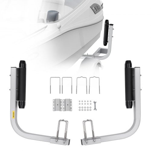 Boat Trailer Guide, 52.1 cm Adjustable Design Trailer Guide Poles, 2PCS Rustproof Galvanized Steel Trailer Guide ons, Heavy Duty Roller Guide Design, for Ski Boat, Fishing Boat or Sailboat Trailer