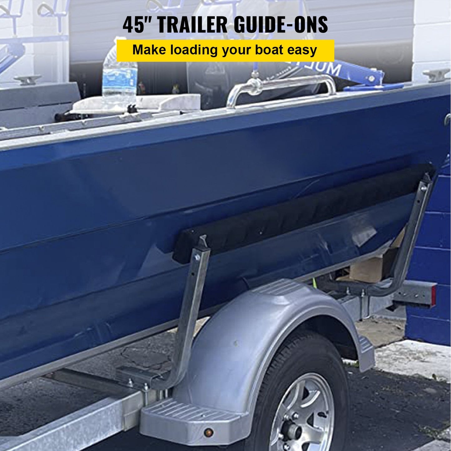 Boat Trailer Guide-on 45" π-shape Trailer Guide on w/Carpet-padded Boards