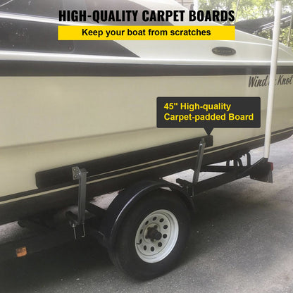 Boat Trailer Guide-on 45" π-shape Trailer Guide on w/Carpet-padded Boards
