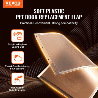 Pet Door Replacement Flap, Compatible with Flap Pet Doors, Measures 13.63" x 23.62" Longer Lasting, Weather-proof, Thickened PVC Dog Door Replacement Flap with Long Magnetic Strip (XL)