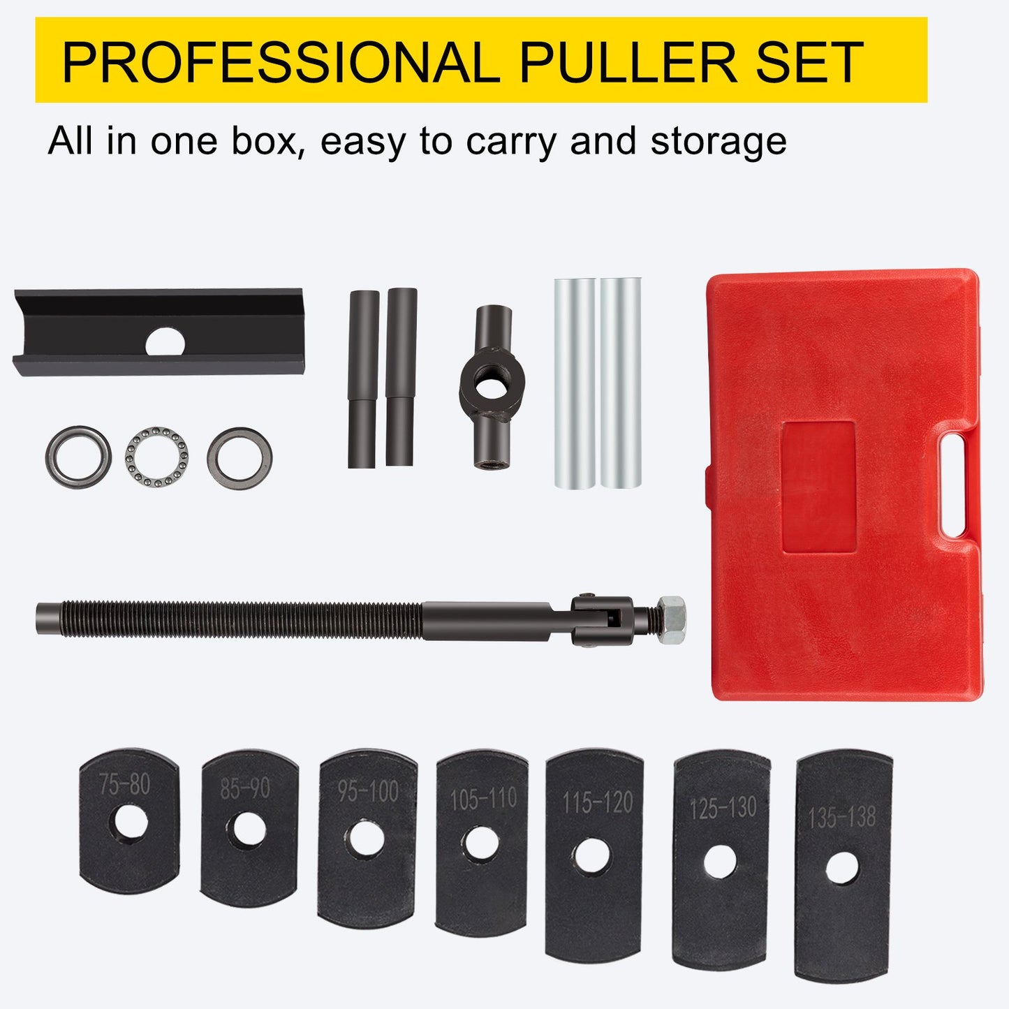 Liner Puller Cylinder Liner Puller, Diesel Engines Liner Puller Tool, Both Dry-Type and Wet-Type Fit Diameter of 75 mm-138 mm, Universal Cylinder Liner Puller Tool Set for Auto Repair