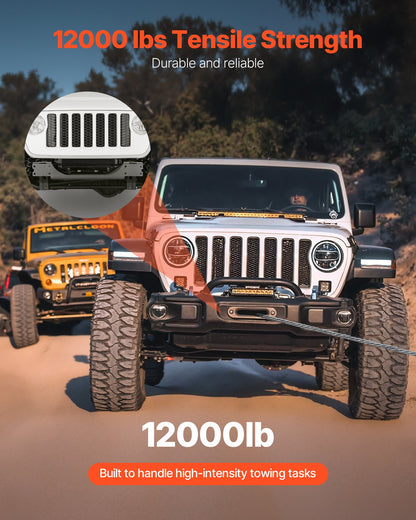 Seilwindenhalterung, Zugkraft 5443 kg (12000 lbs), Anhängerkupplungs-Seilwindenhalterung für ausgewählte Jeep Wrangler JL/JLU &amp; Gladiator JT Modelle (2018–2023), 2-Loch-Befestigung, pulverbeschichteter Stahl, schwarz