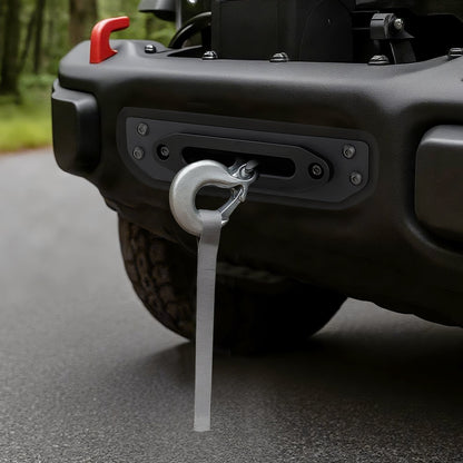 Seilwindenhalterung, Zugkraft 5443 kg (12000 lbs), Anhängerkupplungs-Seilwindenhalterung für ausgewählte Jeep Wrangler JL/JLU &amp; Gladiator JT Modelle (2018–2023), 2-Loch-Befestigung, pulverbeschichteter Stahl, schwarz