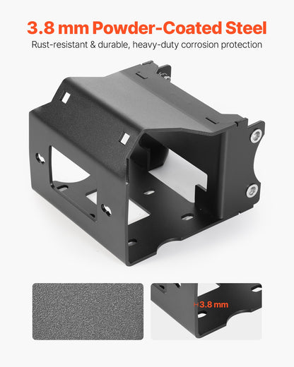 Seilwindenhalterung, Zugkraft 907–1633 kg, Anhängerkupplungs-Seilwindenhalterung für ausgewählte Polaris Sportsman Modelle (ab 2009), 2-Loch-Befestigung, pulverbeschichteter Stahl, geeignet für Wüstenrettung