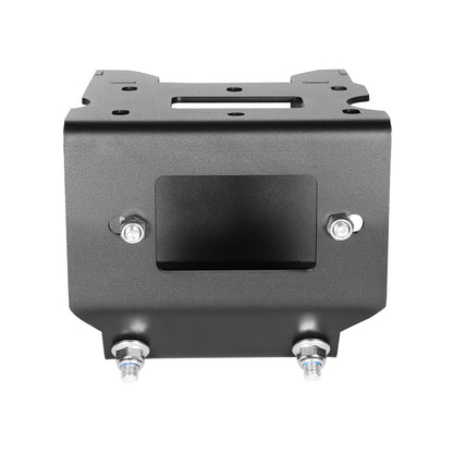 Seilwindenhalterung, Zugkraft 907–1633 kg, Anhängerkupplungs-Seilwindenhalterung für ausgewählte Polaris Sportsman Modelle (ab 2009), 2-Loch-Befestigung, pulverbeschichteter Stahl, geeignet für Wüstenrettung