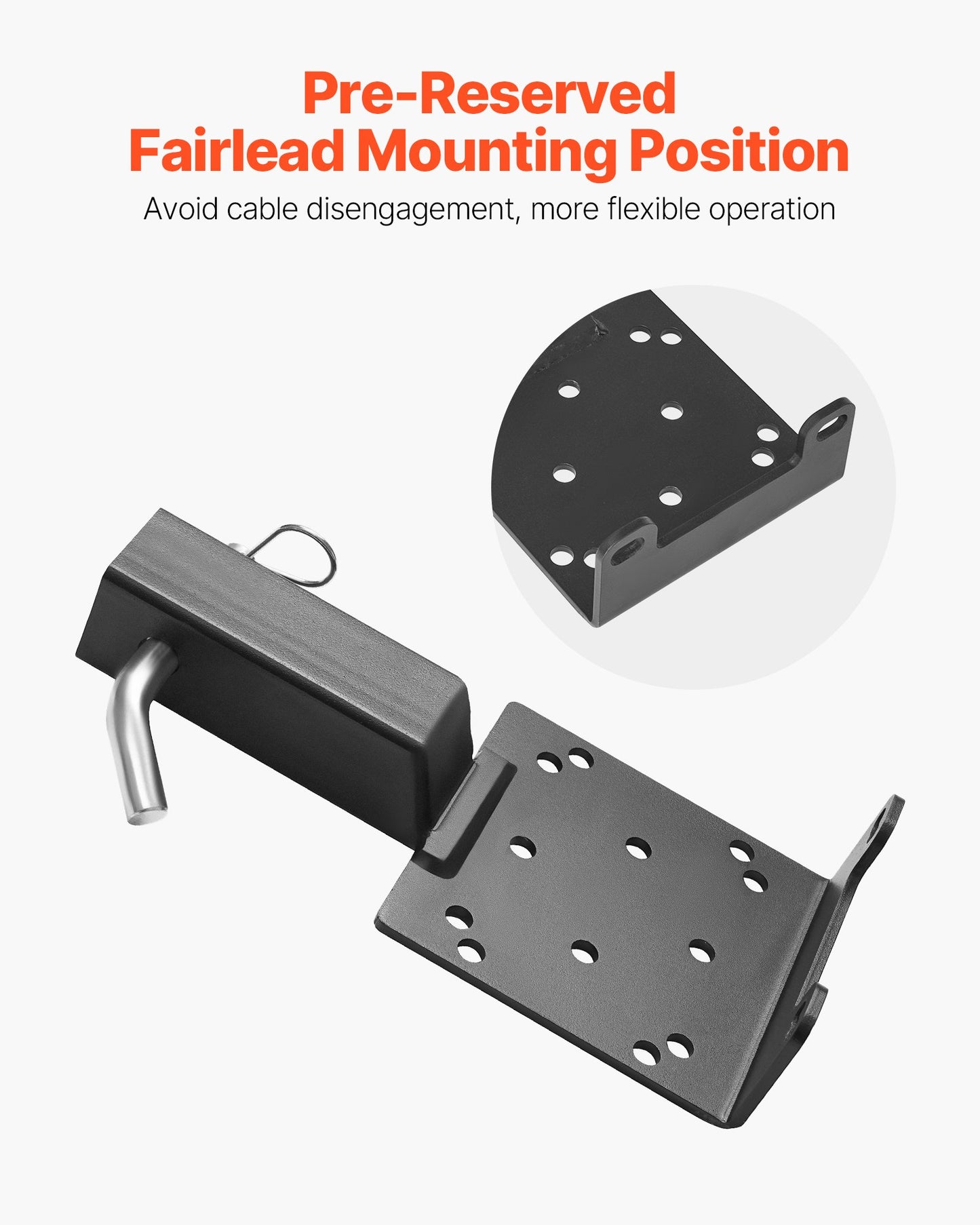 Seilwindenhalterung, Tragfähigkeit 1633 kg (3600 lbs), Anhängerkupplungs-Seilwindenhalterung mit 50,8-mm-Aufnahme, 2/4-Zoll-Seilwindenbolzenlöcher, pulverbeschichteter Stahl, geeignet für ATV, UTV und Pickup-Truck, Schwarz