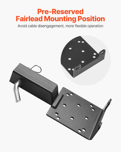Seilwindenhalterung, Tragfähigkeit 1633 kg (3600 lbs), Anhängerkupplungs-Seilwindenhalterung mit 50,8-mm-Aufnahme, 2/4-Zoll-Seilwindenbolzenlöcher, pulverbeschichteter Stahl, geeignet für ATV, UTV und Pickup-Truck, Schwarz